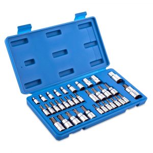 Hand Tool Set 35-pcs Torx Bit and External Torx Socket Set-foxwoll