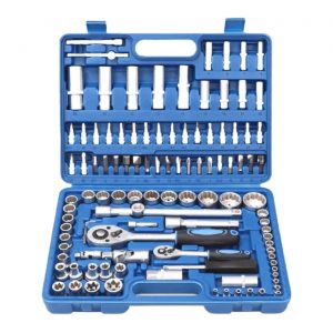 108-pcs Mechanics Hand Tool Box Socket Sets-foxwoll