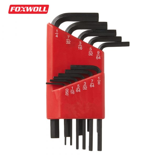 Hex L Key Allen Wrench set SAE Inch Sizes 050 to 1/4-foxwoll