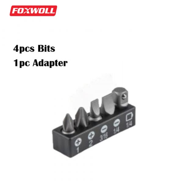 Ratchet Set 6pcs Mini Ratchet Set with Phillips Slotted Bits and Adapter Mini Ratchet Wrench Screwdriver- foxwoll