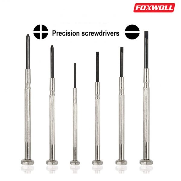 6Pcs Flathead and Phillips Precision Screwdriver Set- foxwoll