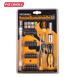 32pcs Precision Screwdriver Set with Ratchet Screwdriver-Foxwoll