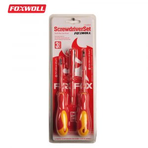 3pcs Insulated VDE Screwdriver Set Insulated Screwdriver-Foxwoll