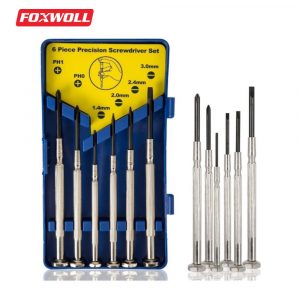 6Pcs Flathead and Phillips Precision Screwdriver Set-foxwoll