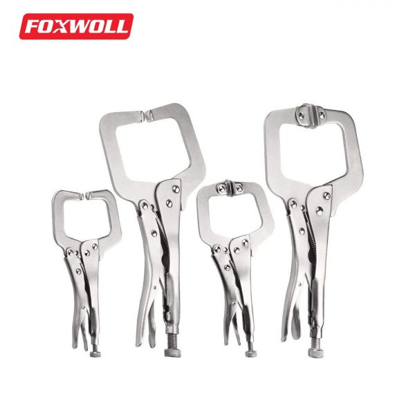 C-Clamp Pliers Set 4 Pieces Locking Pliers-foxwoll