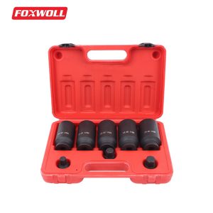 Impact Socket Sets 8 Pieces 1/2 Inch Drive Metric Socket Set- foxwoll