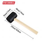 Rubber Hammer with Wood Handle Rubber Mallet-foxwoll