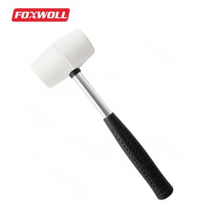 Rubber Hammer Mallet Soft White Color Head-foxwoll