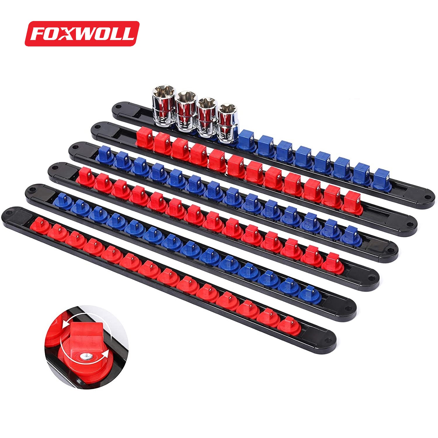 Socket Organizer 6Piece Set Hand Tools Organizer FOXWOLL