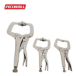 C Clamps Locking Pliers Set 3-Piece-foxwoll