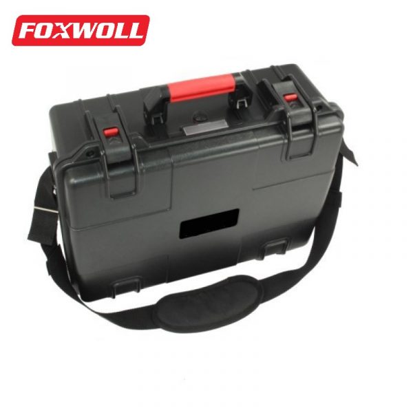Portable Plastic Tool Box with Shoulder Strap-FOXWOLL