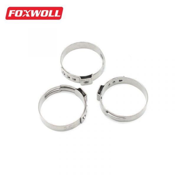 Single Ear Hose Clamp SS304 5.3 6.5mm Cable Clip FOXWOLL
