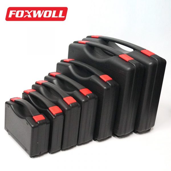 black plastic tool box tool storage boxes FOXWOLL