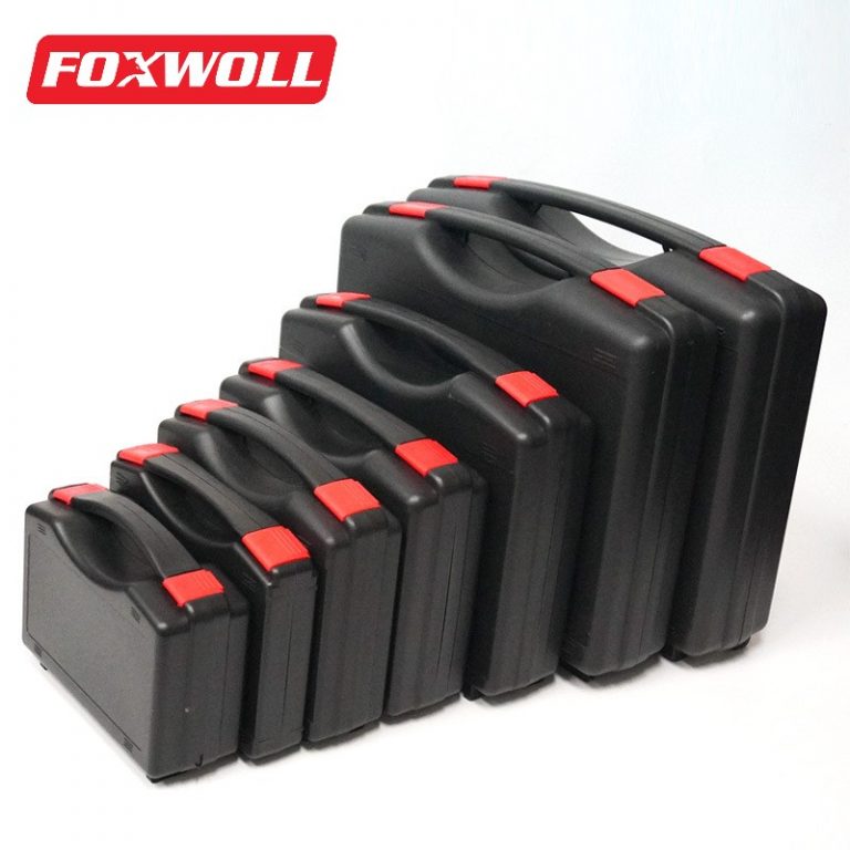 black plastic tool box tool storage boxes FOXWOLL