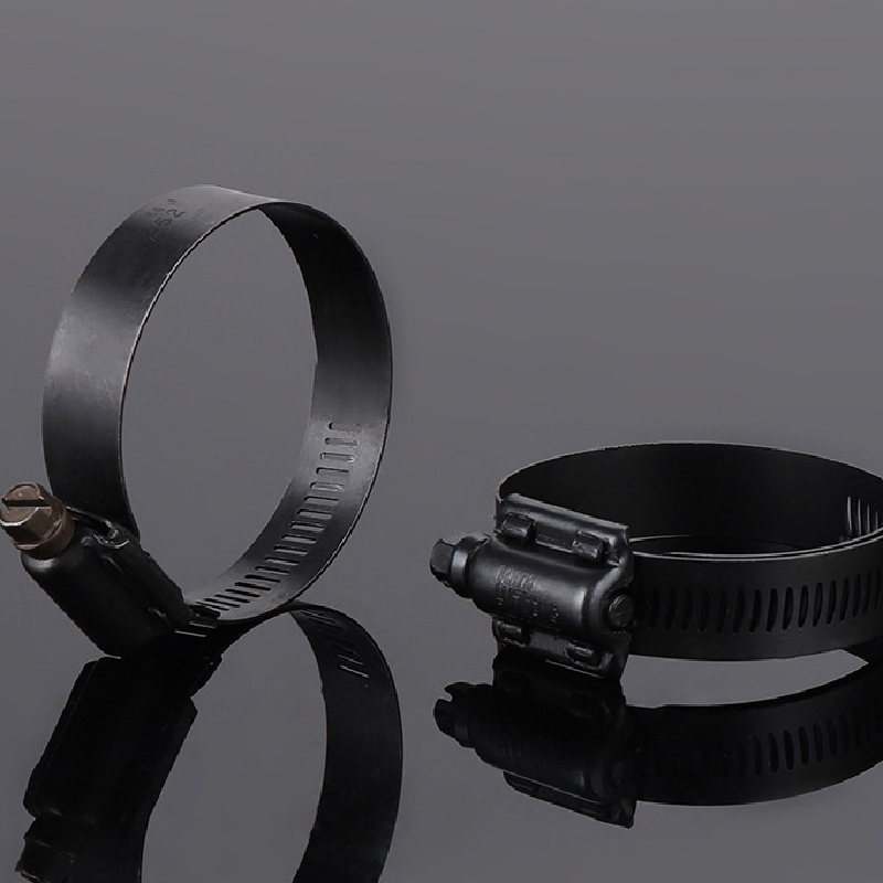 Black Worm Gear Clamp Stainless Steel FOXWOLL