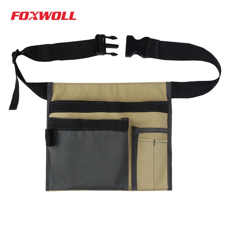 Carpenter Tools Belt 5 Pocket Single Side Tool Belt Pouch - FOXWOLL