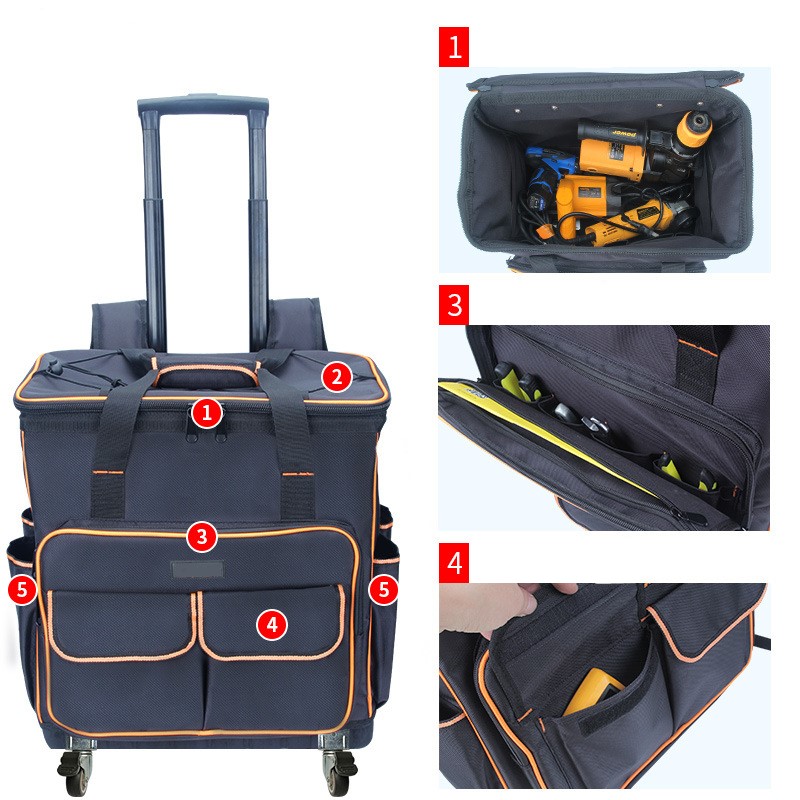 Tool Bags Wheels Tool Bags Backpack With Wheels FOXWOLL