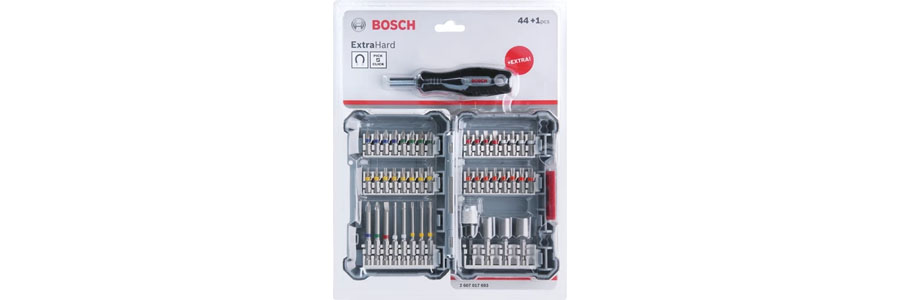 Bosch Extra Hard 45-Piece Mixed Screwdriver Bit Set + Handle​ - foxwoll