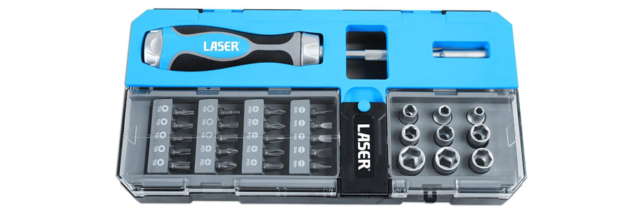 Laser Ratchet Bit and Socket Set 6992​ - foxwoll