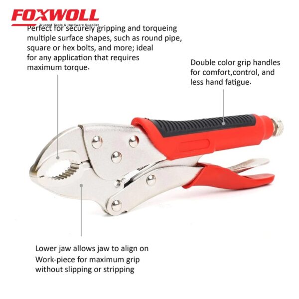 Locking Pliers With Heavy Duty Grip-foxwoll