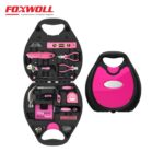 Pink Compact Household Tool Set-foxwoll