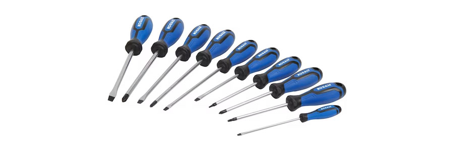 Kobalt 10-Piece Plastic Handle Assorted Screwdriver Set- FOXWOLL