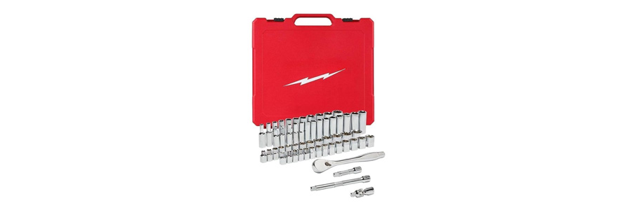 Milwaukee Drive 56-Piece Ratchet & Socket Set - FOXWOLL