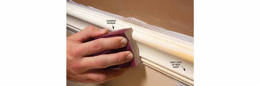 Sand lightly, moving along the curves of the wall - FOXWOLL